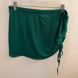 Emerald Green Ruched Women's Skirt